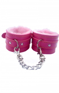 Розовые широкие наручники